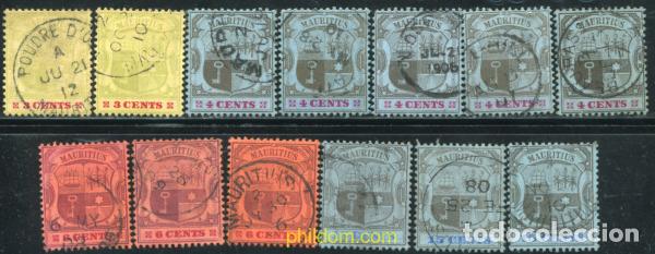 Sellos: 768558 USED MAURICIO 1902 ESCUDOS