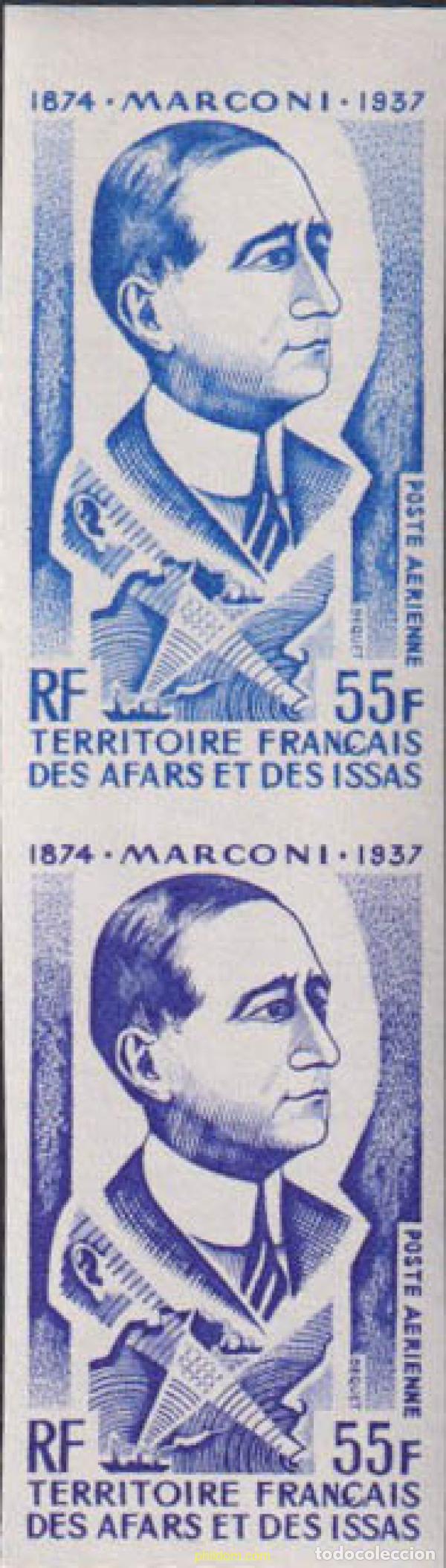 Sellos: 626411 MNH AFARS E ISSAS 1974 CENTENARIO DEL NACIMIENTO DEL F&iacute;SICO GUGLIELMO MARCONI