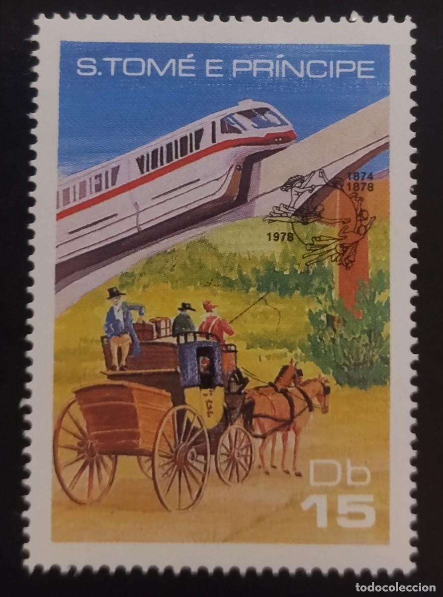Sellos: SANTO TOME Y PRINCIPE 1978 Centenario de la Uni&oacute;n Postal Universal (UPU). NUEVO - MNH.