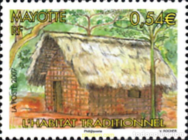 Sellos: 227796 MNH MAYOTTE 2007 HABITAT TRADICIONAL