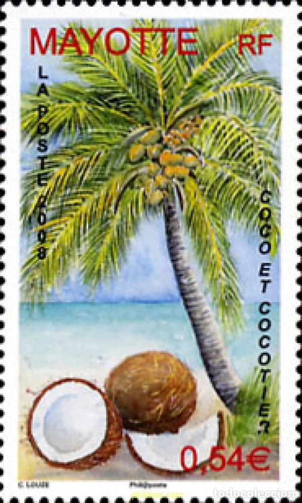 Sellos: 215449 MNH MAYOTTE 2008 COCO Y COCOTERO