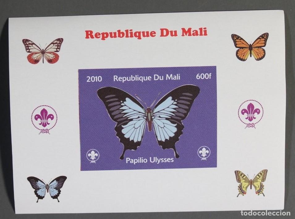 Sellos: MALI 2010 SHEET DELUXE MNH IMPERF BUTTERFLIES PAPILLONS SCHMETTERLINGEN FARFALLE MARIPOSAS INSECTOS