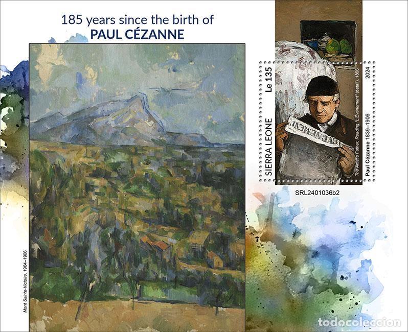 Stamps: Sierra Leona 2024 Mi. Bl. 3177 bloque Paul C&eacute;zanne pintura cuadros