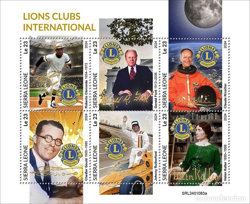 Francobolli: Sierra Leona 2024 Mi. 18332-18337 hoja Lions Clubs International
