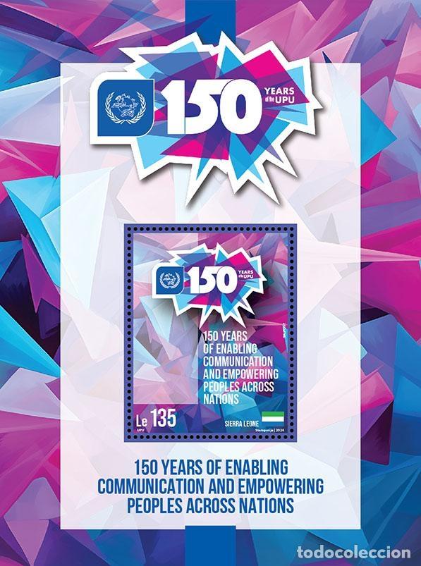Briefmarken: Sierra Leona 2024 Mi. Bl. 3254 bloc 150 a&ntilde;os UPU correo