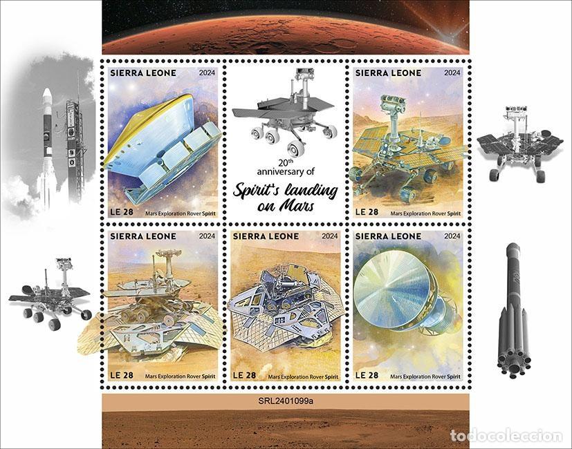 Stamps: Sierra Leona 2024 Mi. 18650-18654 hoja Spirit Marte espacio