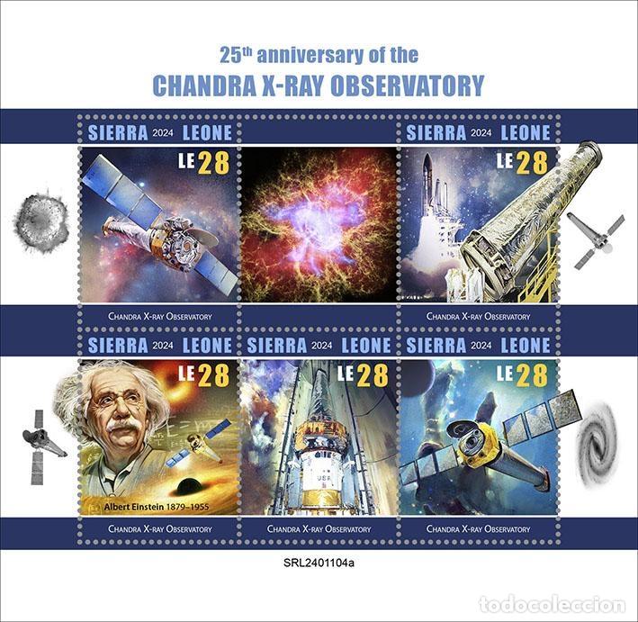 Stamps: Sierra Leona 2024 Mi. 18515-18519 hoja Observatorio Chandra espacio Einstein