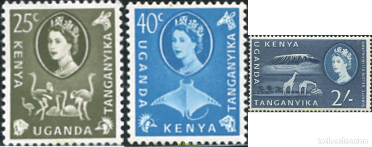 Sellos: 624854 MNH KENIA-UGANDA- TANGANICA 1960 SERIE BASICA