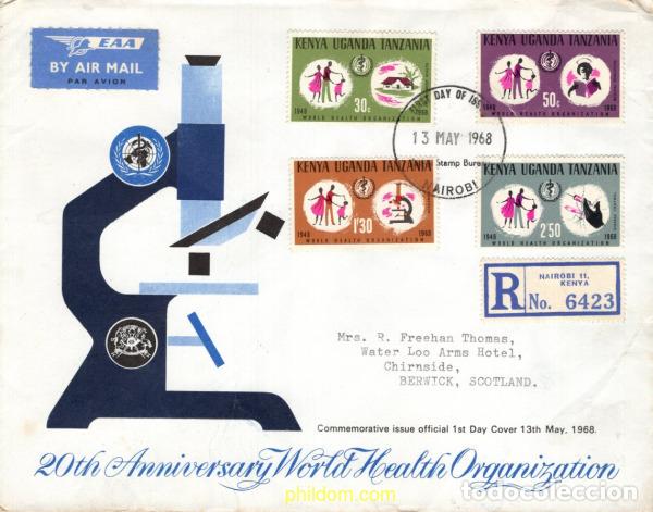 Sellos: 716484 MNH KENIA-UGANDA- TANGANICA 1968 20 ANIVERSARIO DE LA WHO