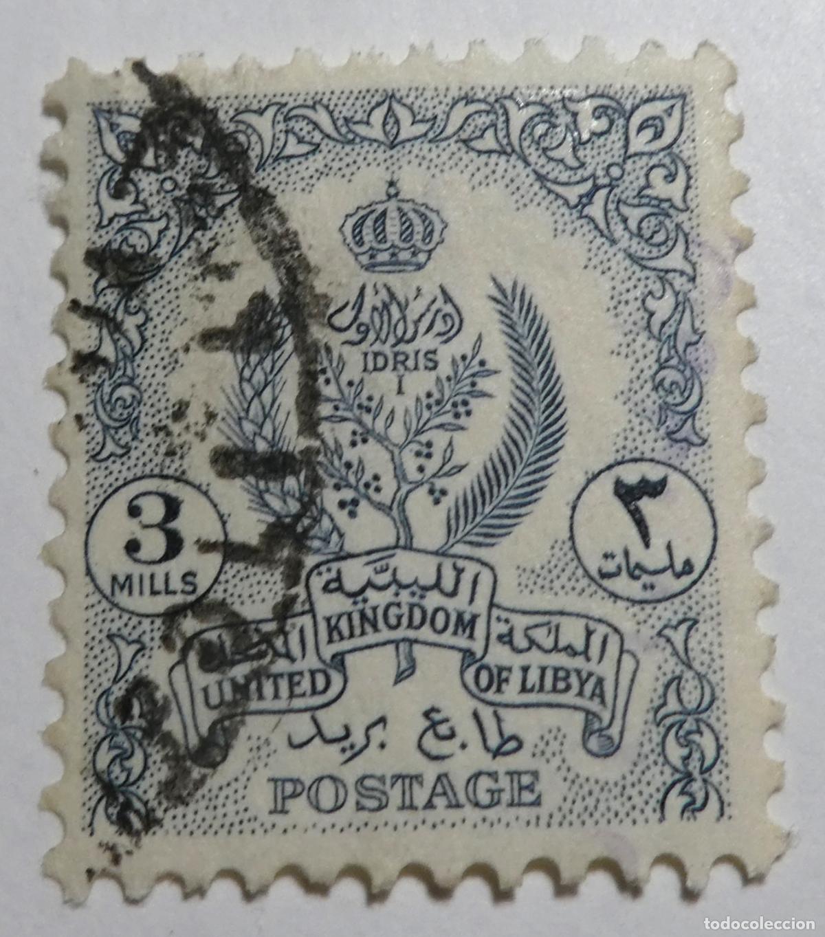 Sellos: Sello postal de REINO DE LIBIA 1960 3 mills