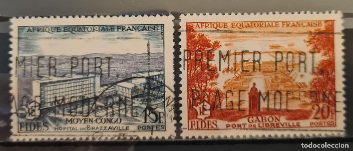 Sellos: Serie de sellos usados de &Aacute;frica Ecuatorial francesa 1956: Serie FIDES