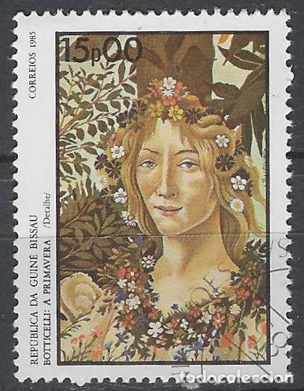 Sellos: GUINEA BISSAU 1985 - PINTURA DE BOTTICELLI &rdquo;PRIMAVERA&rdquo; - USADO