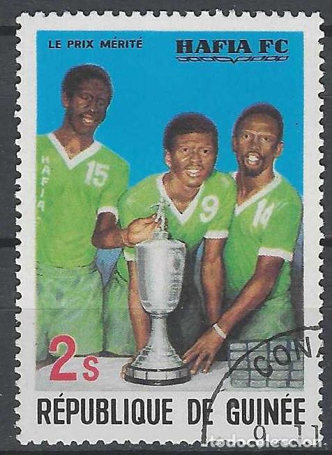 Sellos: GUINEA 1979 - F&Uacute;TBOL, HOMENAJE AL CF. HAFIA - USADO