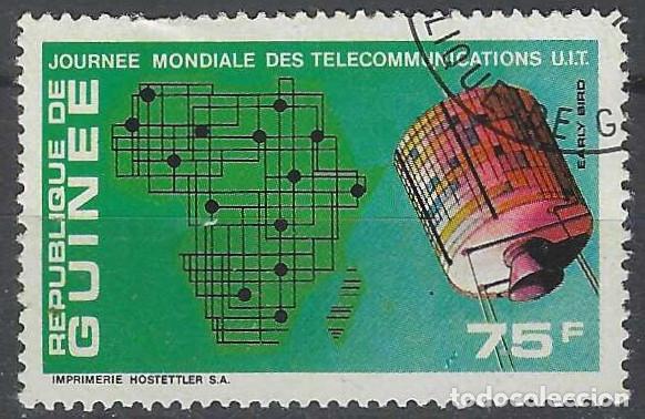 Sellos: GUINEA 1972 - D&Iacute;A MUNDIAL DE LAS TELECOMUNICACIONES - USADO