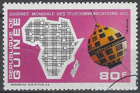 Sellos: GUINEA 1972 - D&Iacute;A MUNDIAL DE LAS TELECOMUNICACIONES - USADO