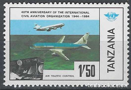 Sellos: TANZANIA 1984 - 40&ordm; ANIV. DE LA AVIACI&Oacute;N CIVIL INTERNACIONAL - MNH**