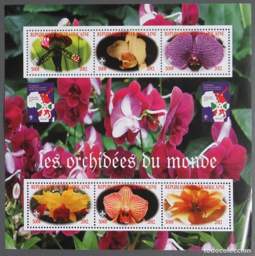 Sellos: AFRICA CENTRAL 2012 SHEET MNH ORCHIDS ORCHIDEES ORQUIDEAS ORCHIDEEN ORCHIDEE FLORES FLOWERS BLUMEN