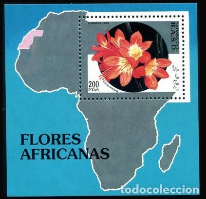 Sellos: SAHARA RASD 1994 SHEET MNH FLORES FLOWERS FLEURS FIORI BLUMEN MAPAS MAPS