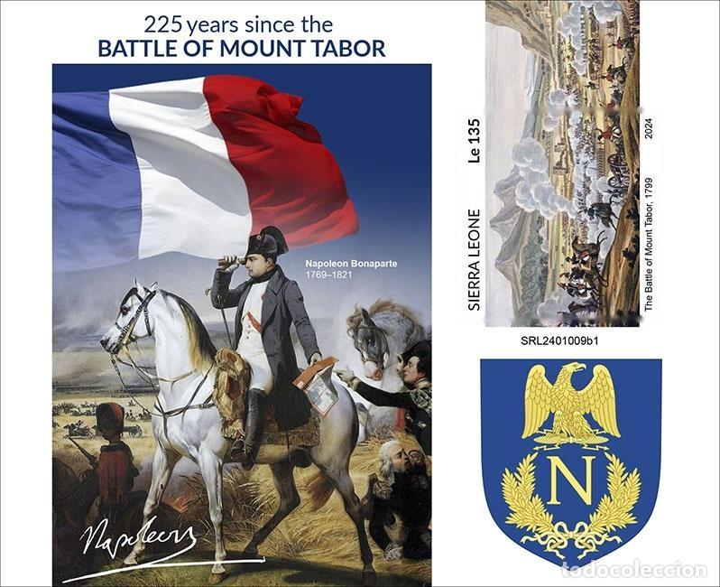 Stamps: Sierra Leona 2024 Mi. Bl. 3214 bloque sin dentar Napole&oacute;n batalla monte Tabor