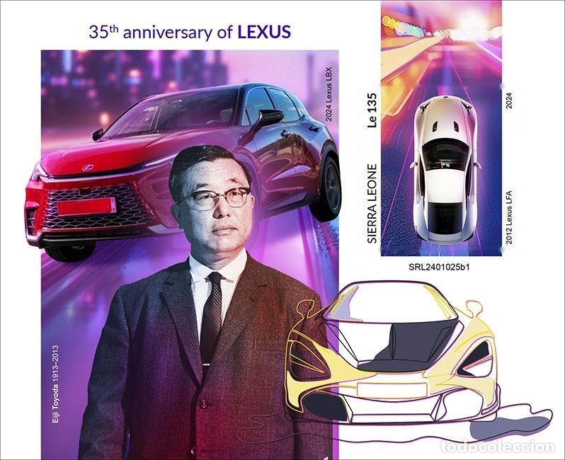 Sellos: Sierra Leona 2024 Mi. Bl. 3233 bloque sin perforar Lexus coches Toyota
