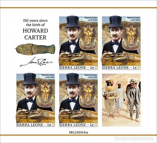 Francobolli: Sierra Leona 2024 Mi. 18689 hoja sin dentar Howard Carter Egipto