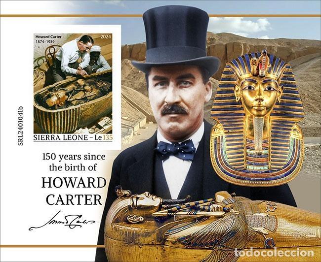 Francobolli: Sierra Leona 2024 Mi. Bl. 3251 bloque sin perforar Howard Carter Egipto
