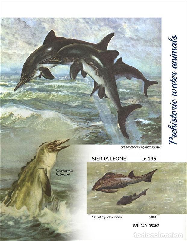 Francobolli: Sierra Leona 2024 Mi. Bl. 3119 bloque sin dentar animales acu&aacute;ticos