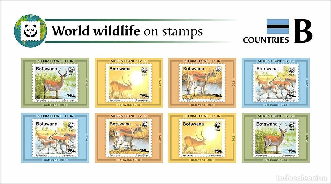 Timbres: Sierra Leona 2024 Mi. 18914-18917 hoja de 8 sin dentar fauna del mundo
