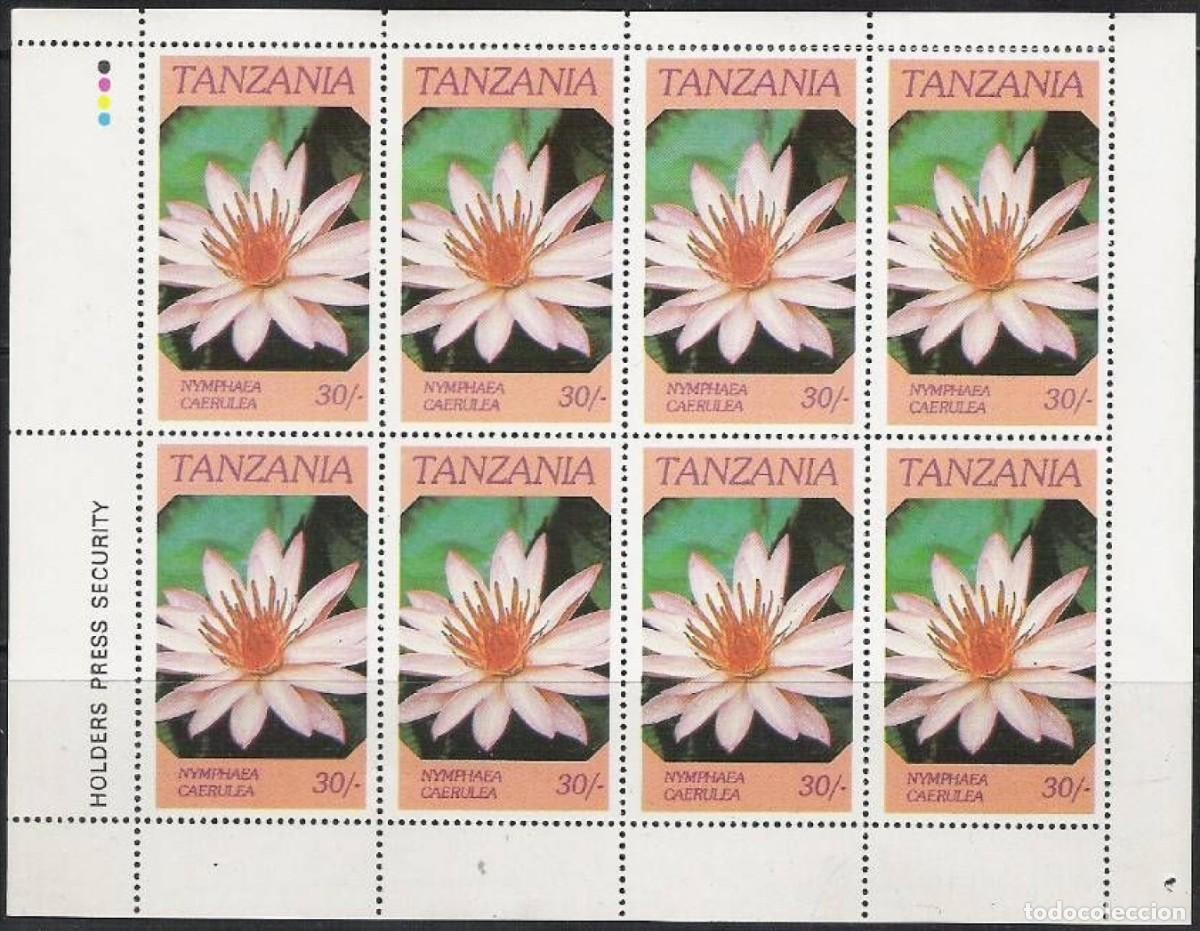 Sellos: TANZANIA 1986 SHEET MNH FLORES FLOWERS FLEURS BLUMEN FIORI