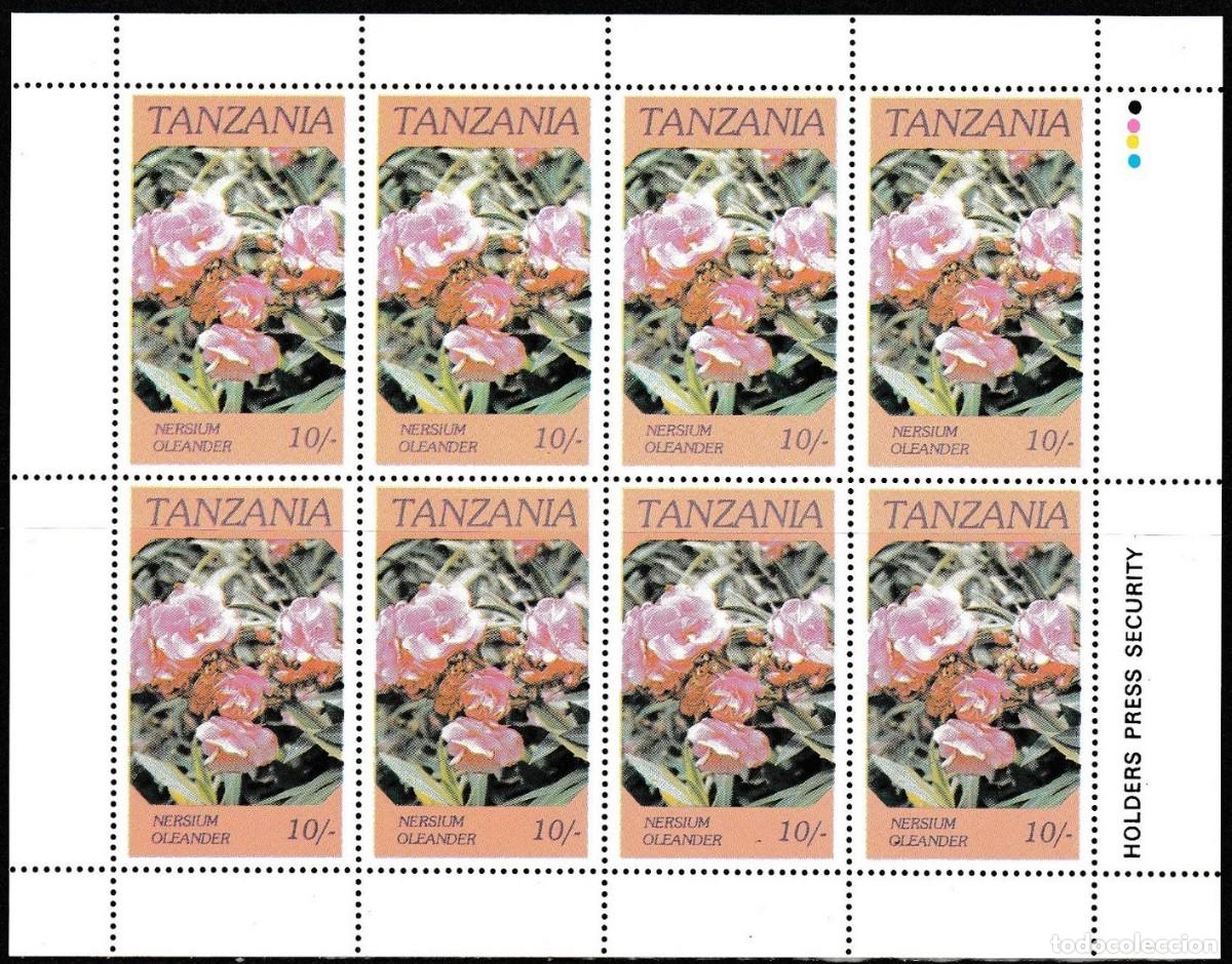 Sellos: TANZANIA 1986 SHEET MNH FLORES FLOWERS FLEURS BLUMEN FIORI
