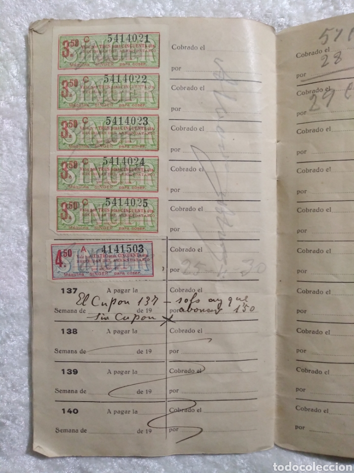 Sellos: LIBRETA DE CUPONES DE PAGO 1927 - Foto 1