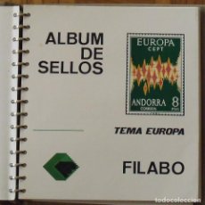 Sellos: ÁLBUM DE SELLOS SIN SELLOS. FILABO. EUROPA. 1973-1976. 50 HOJAS. CON CAJETÍN MARRÓN. 32X30X6 CM.