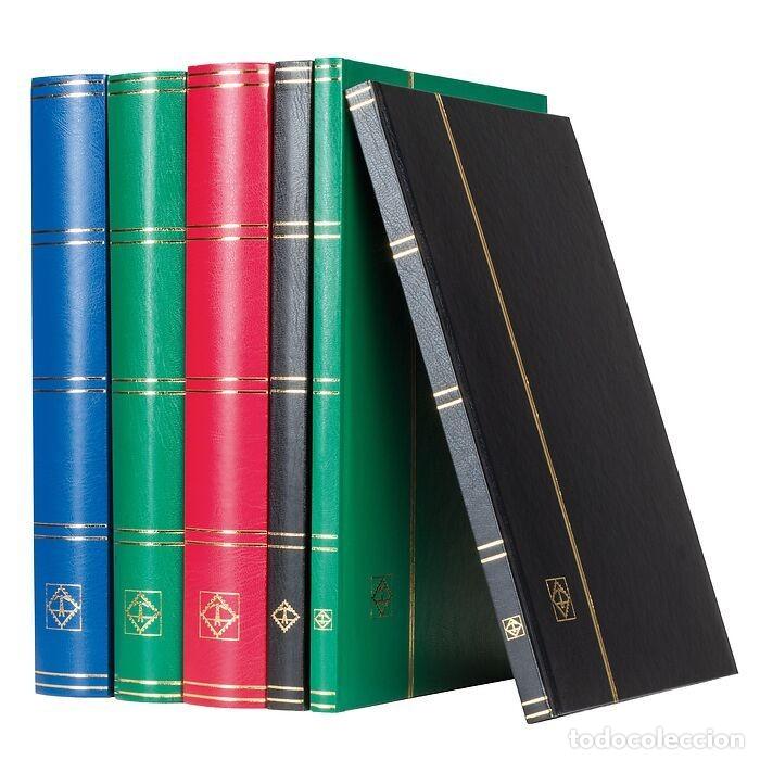 Álbum Leuchtturm Basic Para Coleccionar Sellos – 32 Páginas DIN A4 Con Tiras De Cristal, Cubierta Azul Con Detalles Dorados