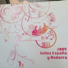 Sellos: LIBRO COMPLETO OFICIAL DE CORREOS VALORES EN EL TIEMPO 2009 - SELLOS DE ESPAÑA Y ANDORRA