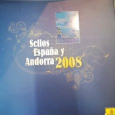 Sellos: LIBRO COMPLETO OFICIAL DE CORREOS VALORES EN EL TIEMPO 2008 - SELLOS DE ESPAÑA Y ANDORRA