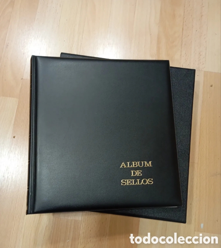 Selos: TAPA DE &Aacute;LBUM DE SELLOS CON CAJET&Iacute;N - MARCA SAFI - COLOR NEGRO
