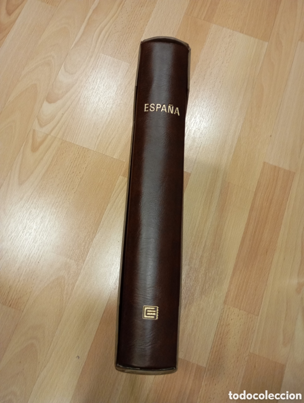 Sellos: TAPA DE &Aacute;LBUM DE SELLOS - T&Iacute;TULO ESPA&Ntilde;A - MARCA EDIFIL - MODELO GRAN LUJO - COLOR MARR&Oacute;N