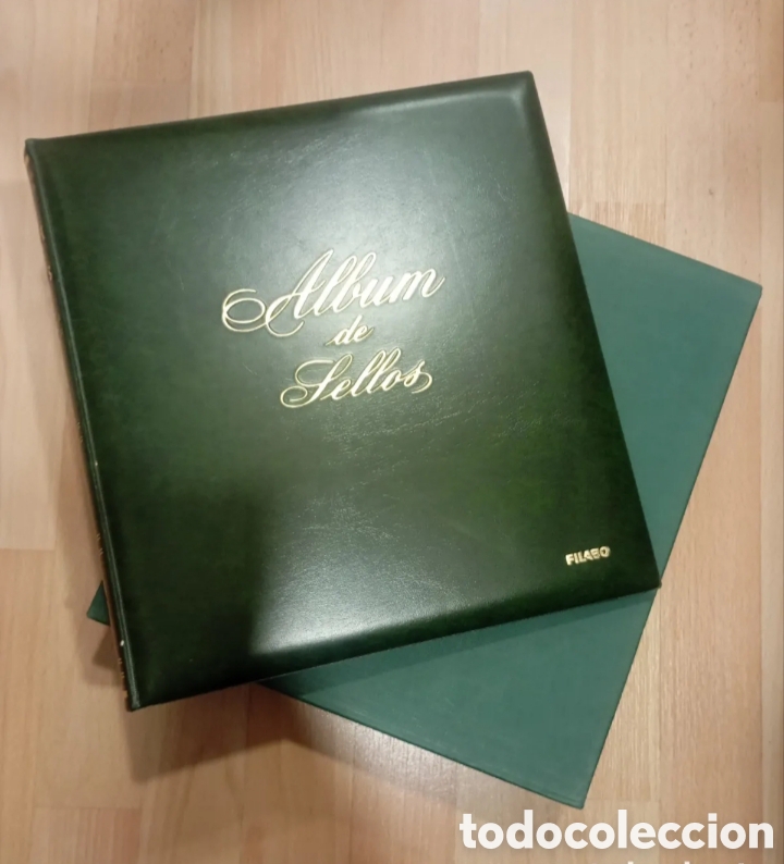 Sellos: TAPA DE &Aacute;LBUM DE SELLOS CON CAJET&Iacute;N - MARCA FILABO - MODELO SKAY - COLOR VERDE