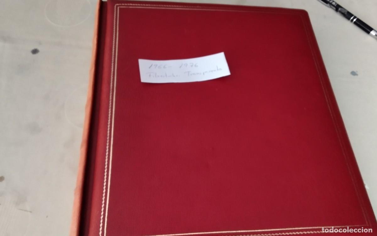 Sellos: ALBUM DE SELLOS MONTADO CON HOJAS EDIFIL DESDE 1966 A 1976 , FILOSTUCHES TRANSPARENTES