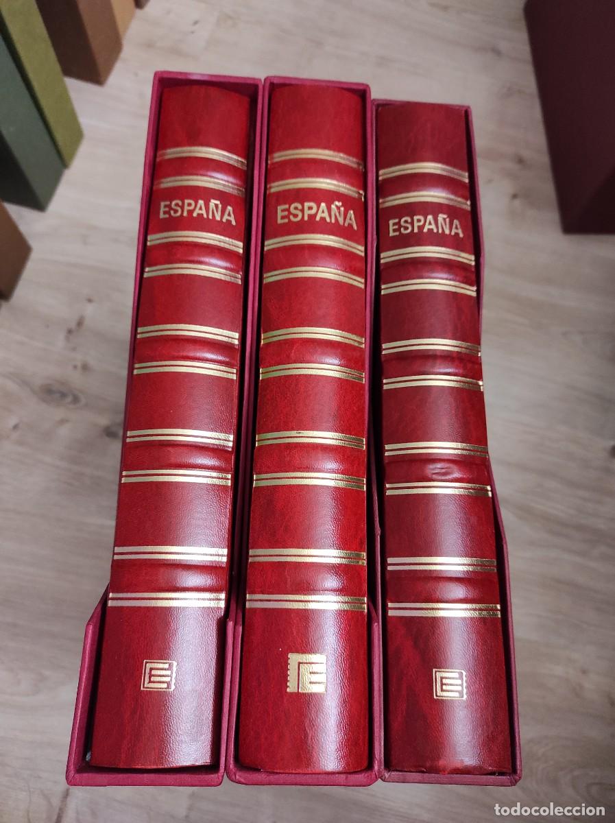Francobolli: M76 Tres albumes EDIFIL LUJO rojo con cajetin BUEN ESTADO