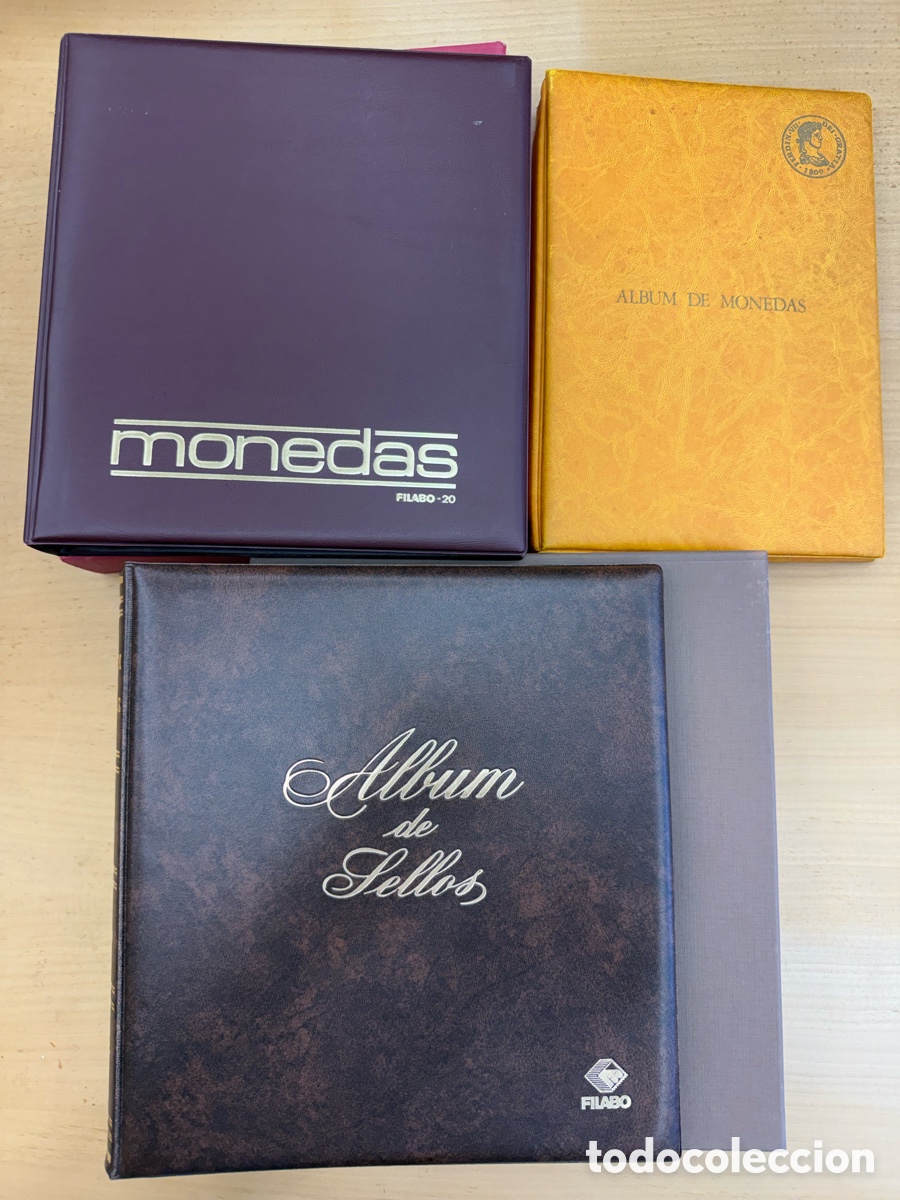 Sellos: 3 &Aacute;lbumes para sellos y monedas