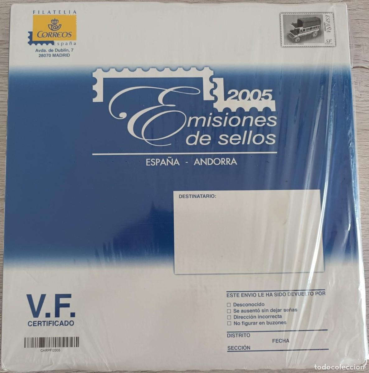 Francobolli: LIBRO ALBUM CON LOS SELLOS DE ESPA&Ntilde;A Y ANDORRA DEL A&Ntilde;O 2005 NUEVO EN SU CAJA ORIGINAL