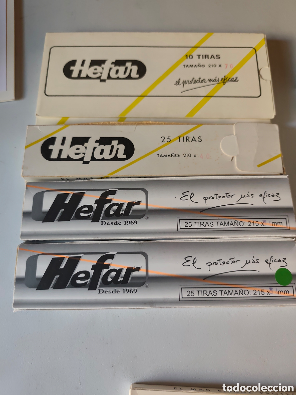 Stamps: Lote 15 Tiras Protector Hefar varios tama&ntilde;os