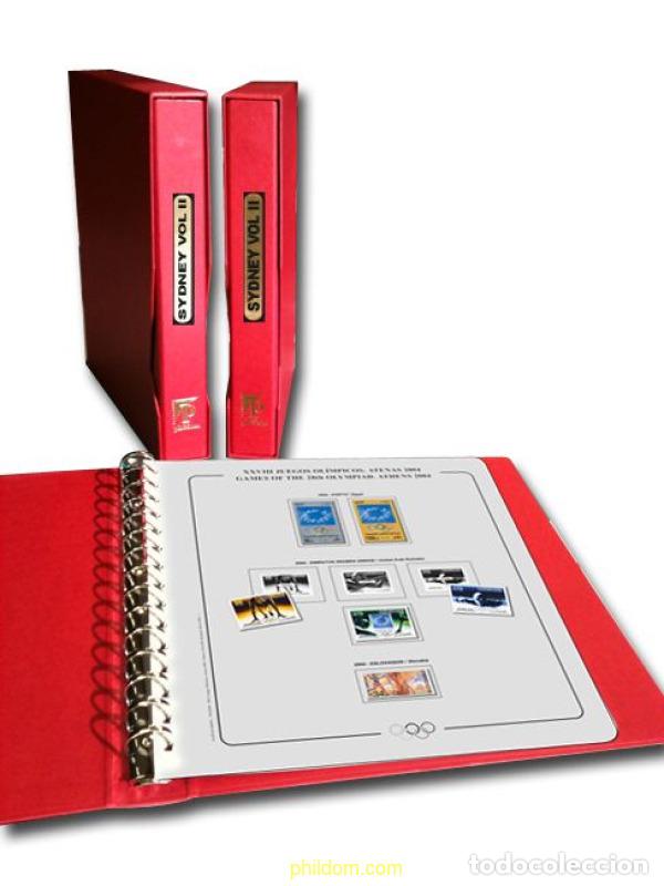 Stamps: Album CLASIC titulado &rdquo;Olim. Sidney -Tomo 2&rdquo; rojo