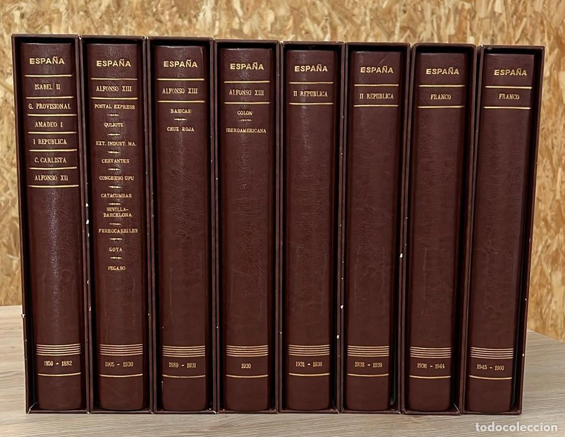 Sellos: 1850-1860, Tapas de piel, cajetines / Hojas Lindner, para sellos y variedades.