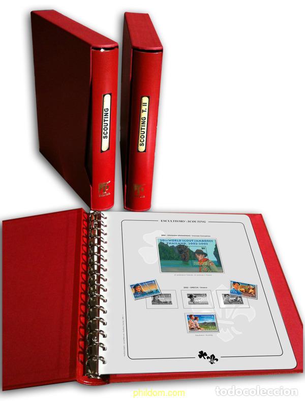 Sellos: Album Phildom Luxe ESCULTISMO titulado &rdquo;SCOUTING&rdquo;&rdquo; rojo