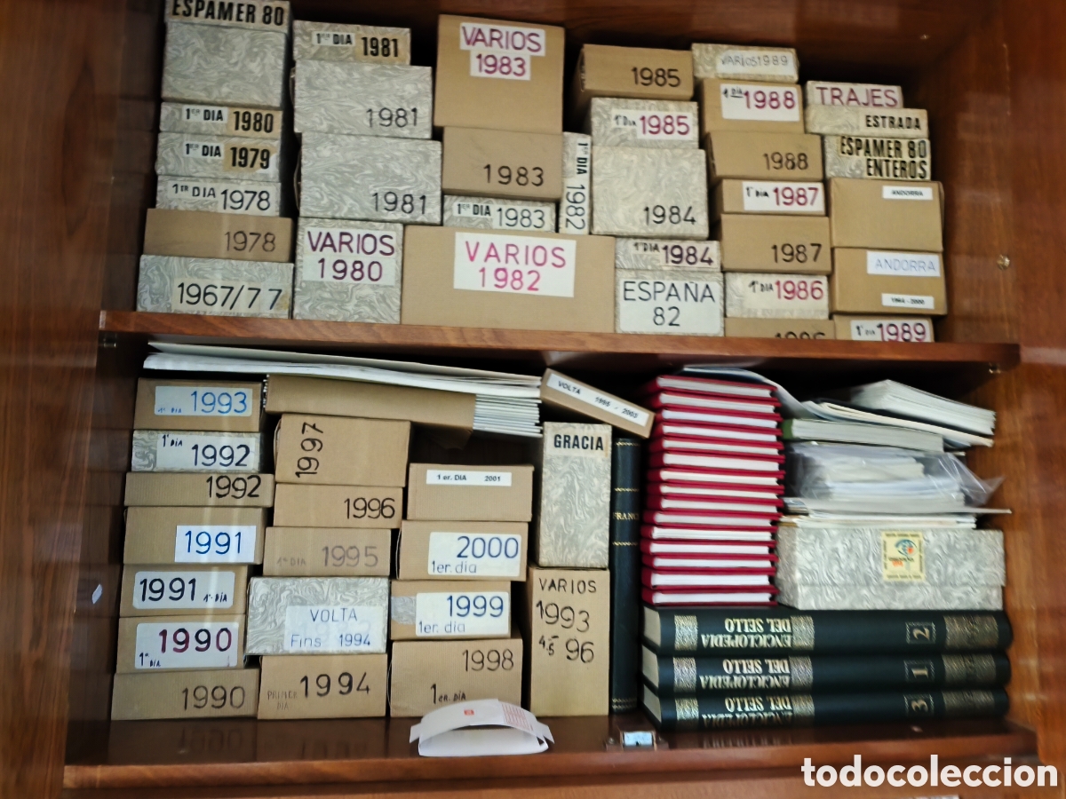 Sellos: Lote filatelia . Lote sellos 1 d&iacute;a . Colecci&oacute;n muy amplia se enviar&aacute;n 8 cajas