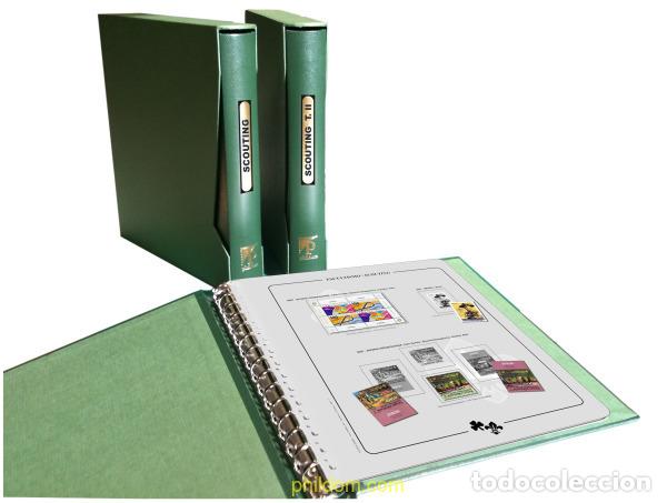 Stamps: Album Phildom Luxe ESCULTISMO titulado &rdquo;SCOUTING&rdquo;&rdquo; verde