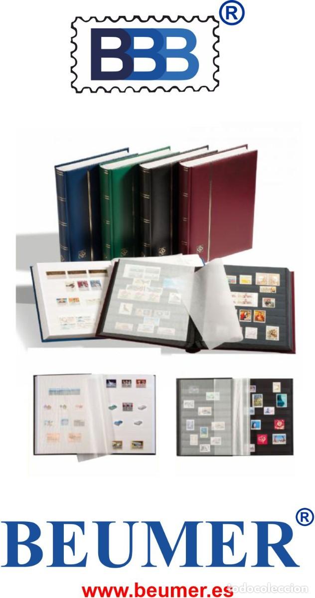 Sellos: 10 Clasificadores sellos Leuchtturm 64 P&aacute;ginas. Hojas Blancas.