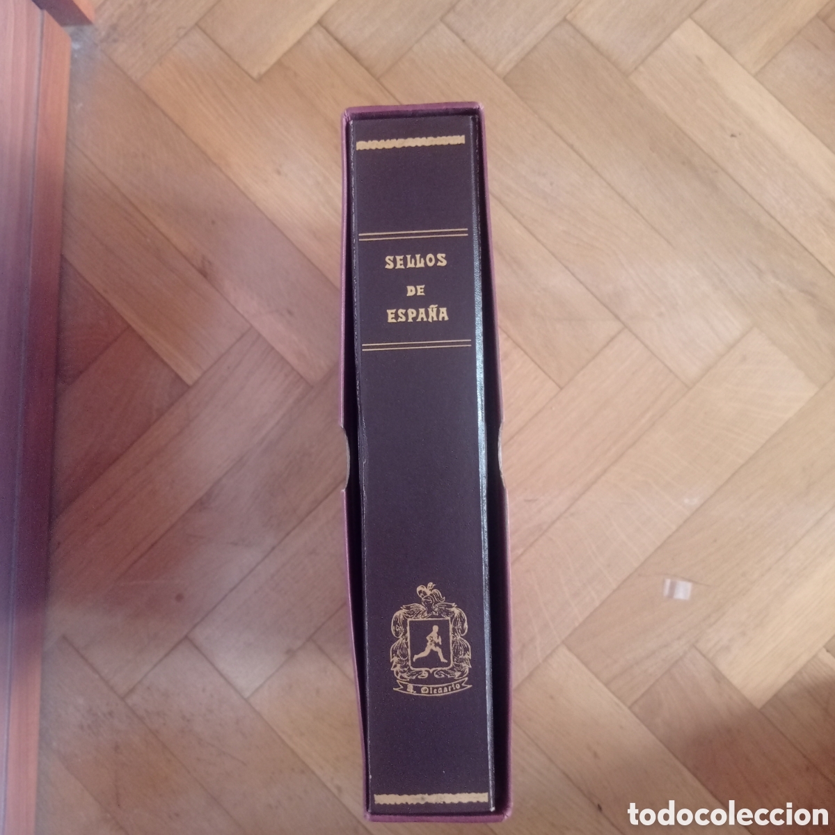Sellos: Album de sellos olegario lomo cuadrado granate segunda mano